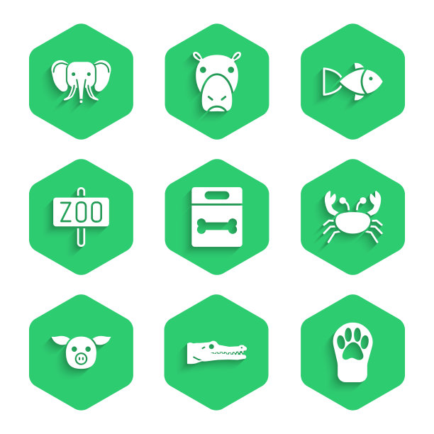 集狗骨鳄鱼爪印蟹猪动物园图片下载