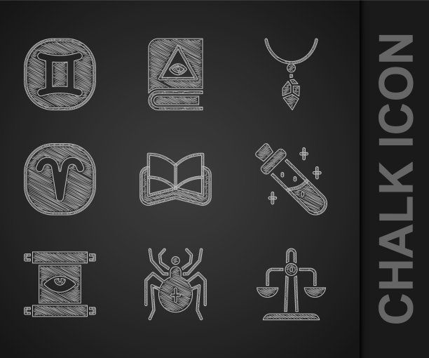 集古代魔法书蜘蛛天秤座生肖图片下载