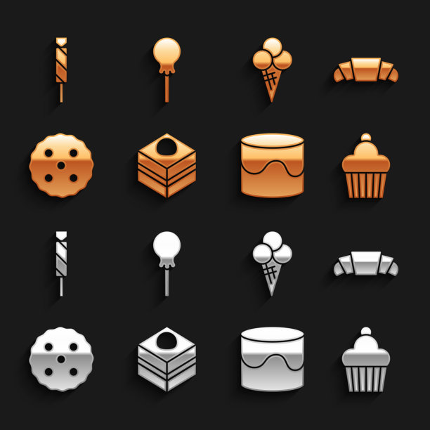 巧克力蛋糕，牛角面包蛋糕图片下载