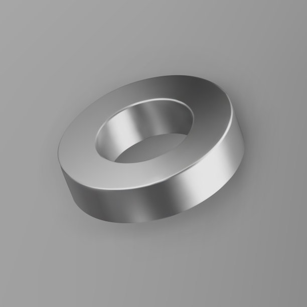 三维渲染银色几何形状管道与阴影隔离在灰色背景。金属光泽逼真原始。抽象的装饰矢量图形为时尚的设计图片下载