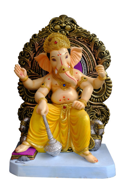 白色背景的甘尼萨神图片下载