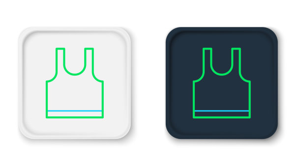 线无袖t恤图标孤立在白色上图片下载