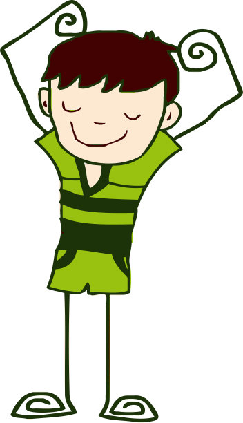 可爱的男人和小男孩卡通标志设计图片下载