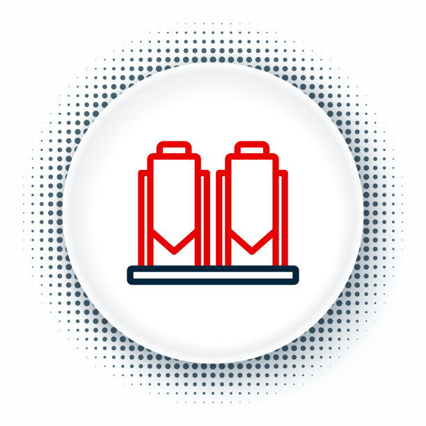 在啤酒厂图标中排列传统酿造容器图片下载