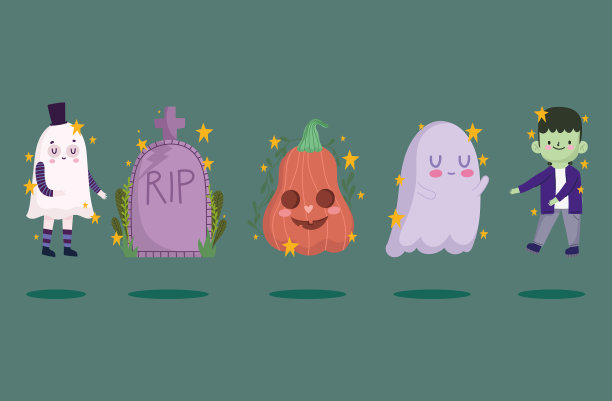 万圣节的节日的设置图片下载