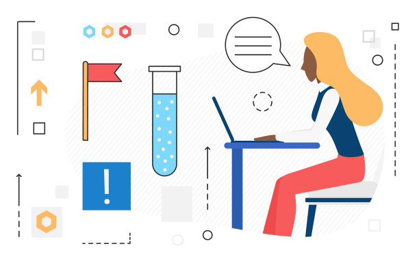 科学研究女人的性格和笔记本电脑图片下载