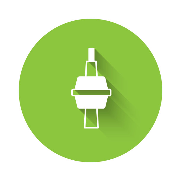 白色电视cn塔在多伦多的图标孤立图片下载