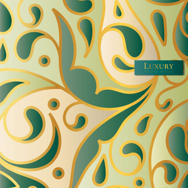 绿叶背景。奢侈的矢量模式模板。五颜六色的设计元素。伟大的邀请，包装，传单，墙纸或任何想要的想法。图片下载