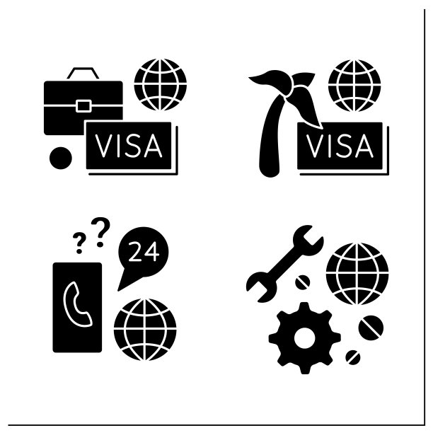 大使馆服务符号图标设置图片下载