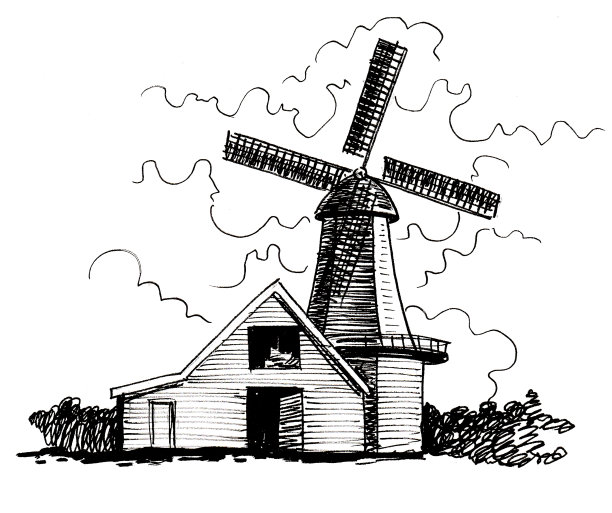 古老的风车图片下载