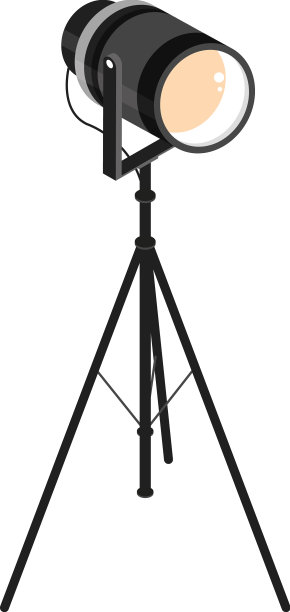 工作室灯光放在三脚架上图片下载