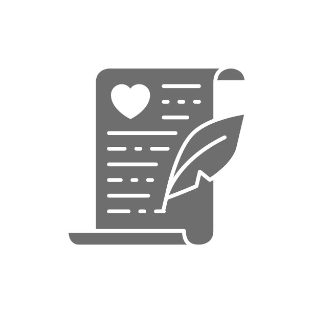 结婚证书结婚合同灰色图标图片下载