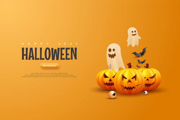 万圣节南瓜橙色背景图片下载