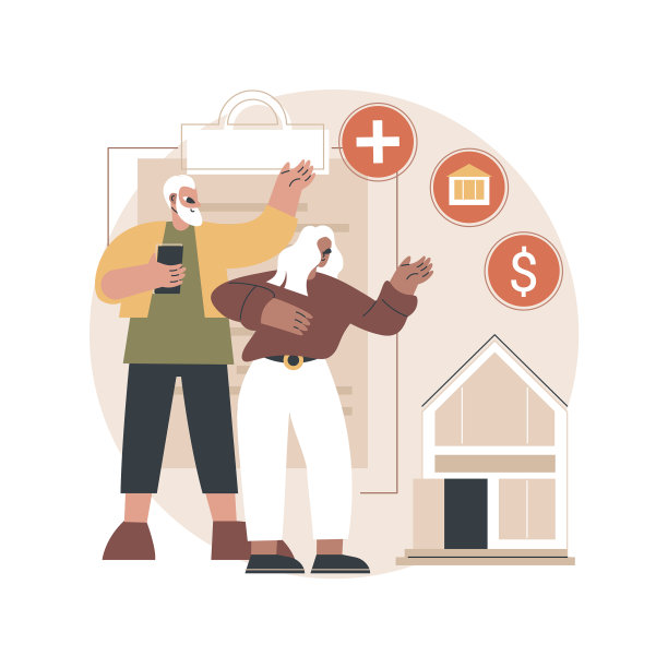 退休地产规划抽象概念图片下载