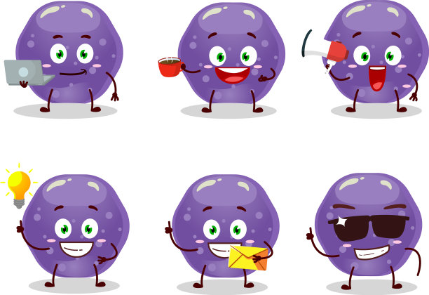 果冻糖果糖果紫色卡通人物图片下载