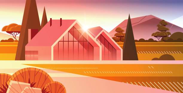 带有全景窗户的夹芯板的现代住宅，环保住宅建筑模块化住房图片下载