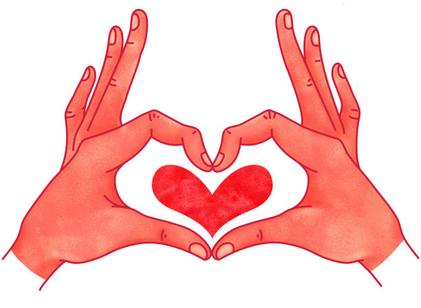 心形符号-手掌合拢成心形图片下载