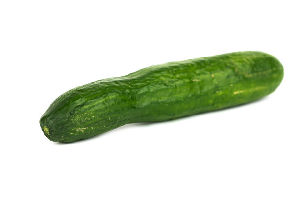 新鲜的温室黄瓜隔离在白色的背景图片下载