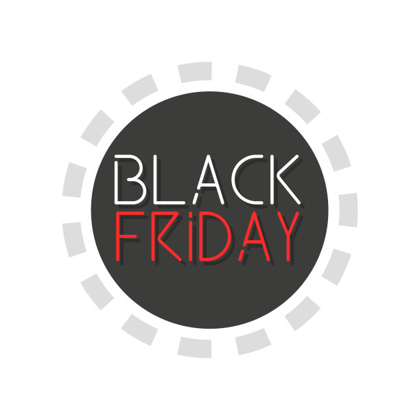黑色星期五促销标志。平面设计中的矢量插图图片下载
