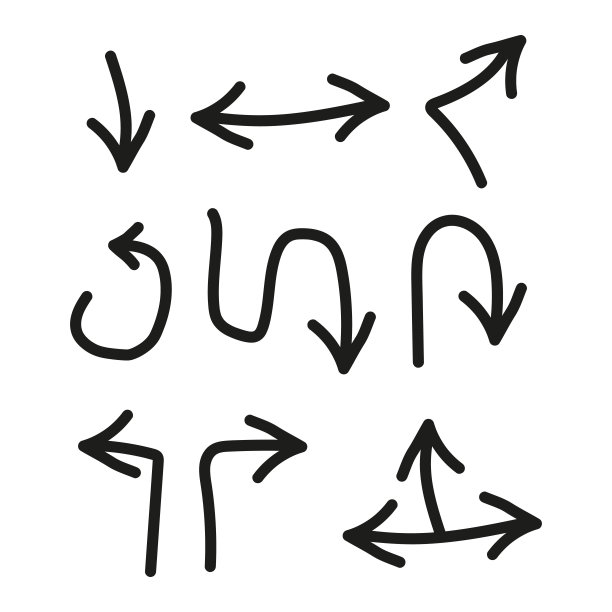 一组箭头图标。标志的箭头。矢量图图片下载