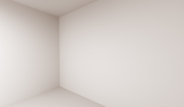 建筑空白白色极简墙面角落室内3D插画图片下载