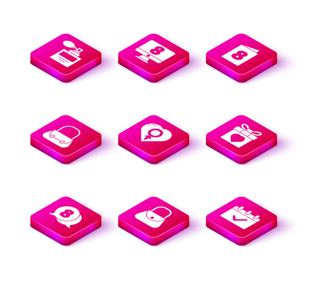 Set 8 March in speech泡手袋女图片下载