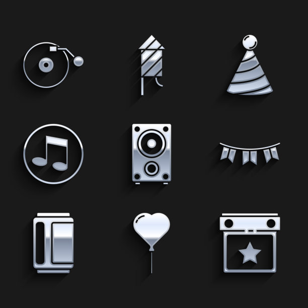 设置立体声扬声器气球心形的形式图片下载