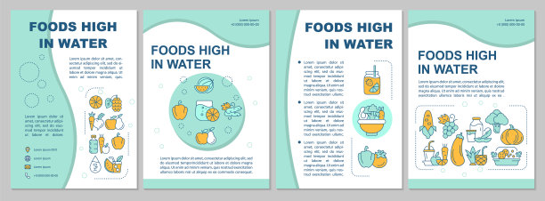 食品高水蓝色手册模板图片下载