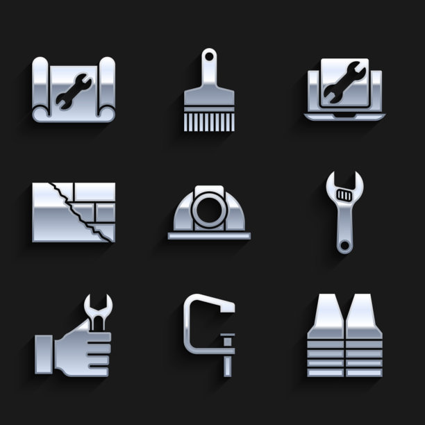 安装工人安全帽夹和螺丝工具图片下载