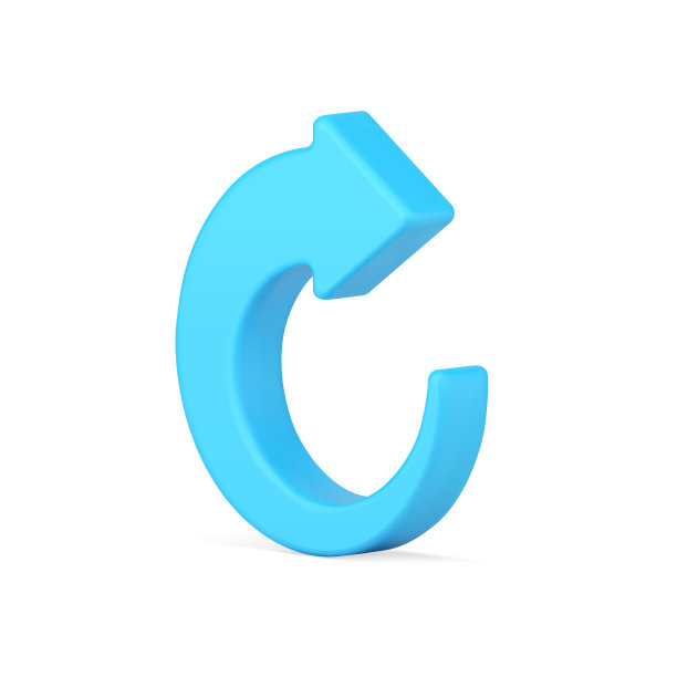 半圆曲线箭头指针3d图标矢量插图图片下载