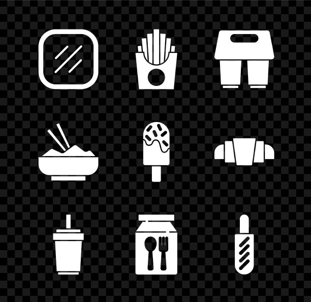 固定牛排，肉，土豆，薯条在盒子里图片下载