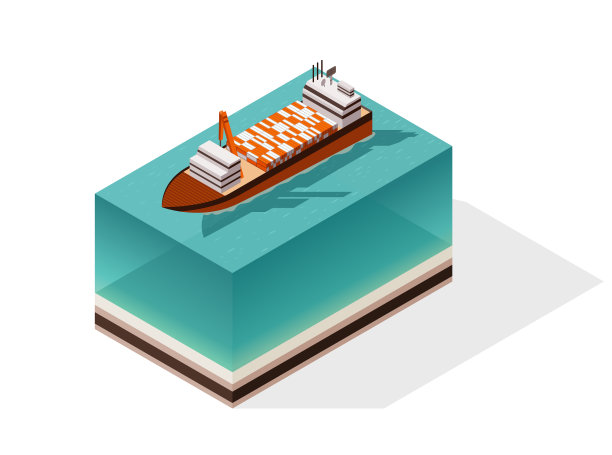 等距集装箱货船水上交货图片下载