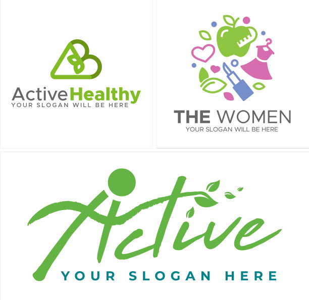美丽健康女性标志设计图片下载