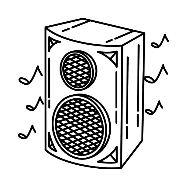 音乐派对图标涂鸦手绘或轮廓图片下载