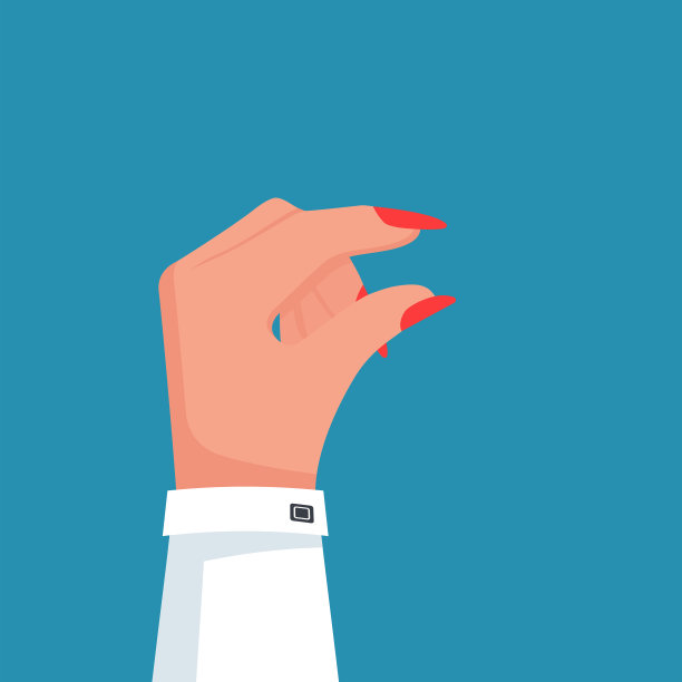 小的手势。手的姿势。小的手。女人向量图片下载