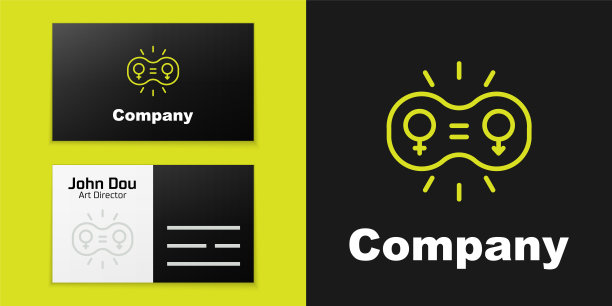 性别平等图标孤立在黑色背景上。同工同酬、机会均等的经营理念。Logo设计模板元素。向量图片下载