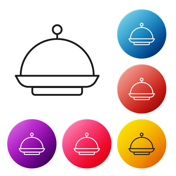 白色背景上的圣诞食物托盘图标图片下载