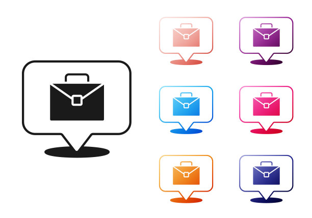 黑色在线工作图标隔离在白色背景。一个在家里用笔记本电脑工作的自由职业者。远程工作。遥远的工作理念。设置图标丰富多彩。向量图片下载