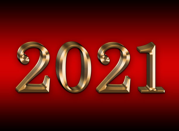 豪华2022新年快乐优雅的设计。金色的2022数字在红色背景。复制空间的文本。图片下载