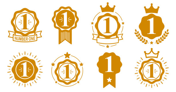 第一名商业成功矢量标签图片下载