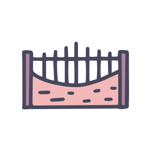 石头栅栏颜色涂鸦简单的图标图片下载