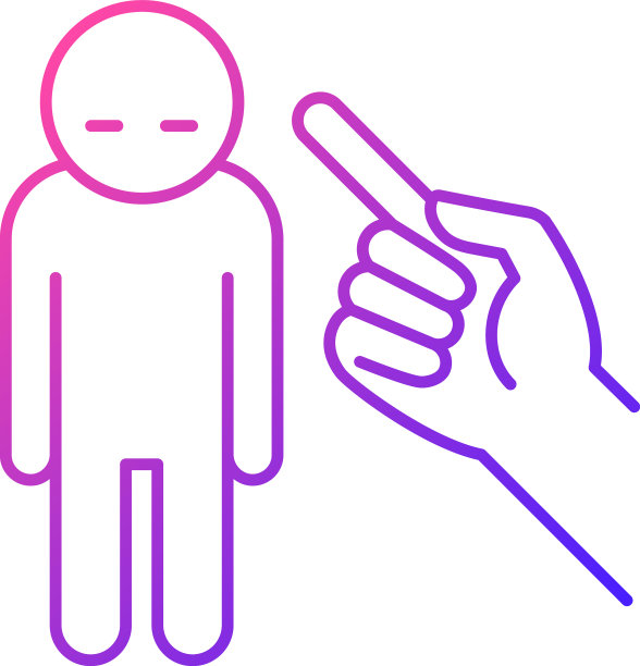 惩罚手势渐变线性图标图片下载