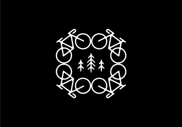 四线自行车艺术图片下载