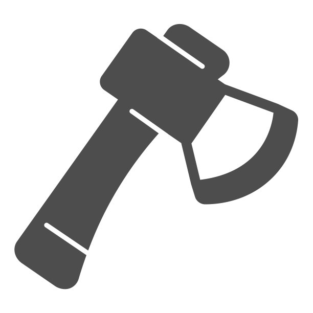 斧工具，斧头固体图标，园艺概念，斧矢量符号在白色背景上，字形风格图标的移动概念和网页设计。矢量图形。图片下载