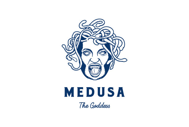 希腊女神美杜莎的头面对着蛇图片下载