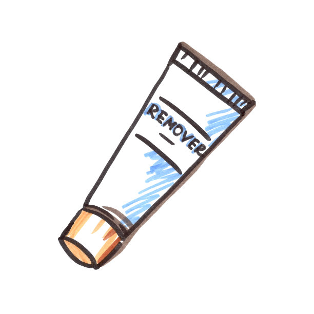 感觉笔睫毛扩展工具元素在白色背景上的线条艺术风格。美容用睫毛膏图片下载