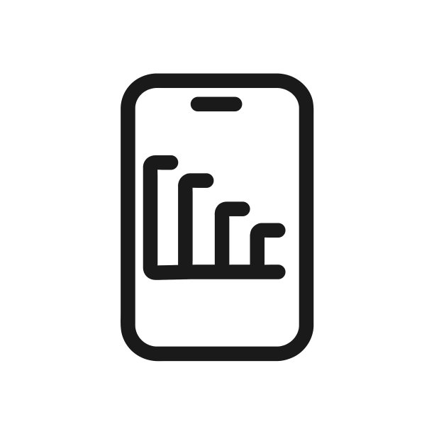 手机上的分析App线性图标图表图片下载