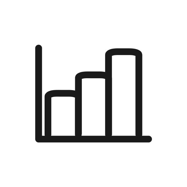 柱状图线图标图孤立的简单图标图片下载