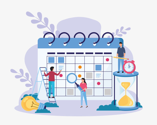 人们在日历上做计划图片下载