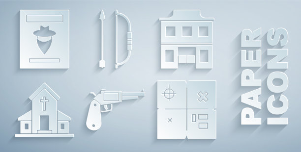 设置左轮手枪狂野西部沙龙教堂图片下载